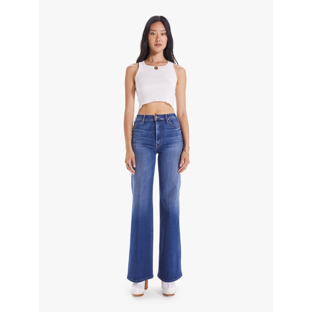 Mother Jeans Hustler Roller Heel High Fidelity Wash High Waist Flare Denim 28